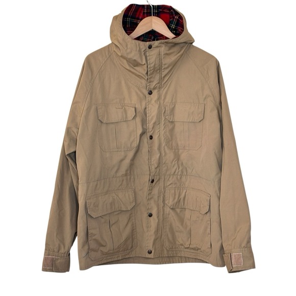 Vintage Sunshine Cover Ups Chore Coat Preppy Mens Size L Plaid Wool Blend - Picture 2 of 11